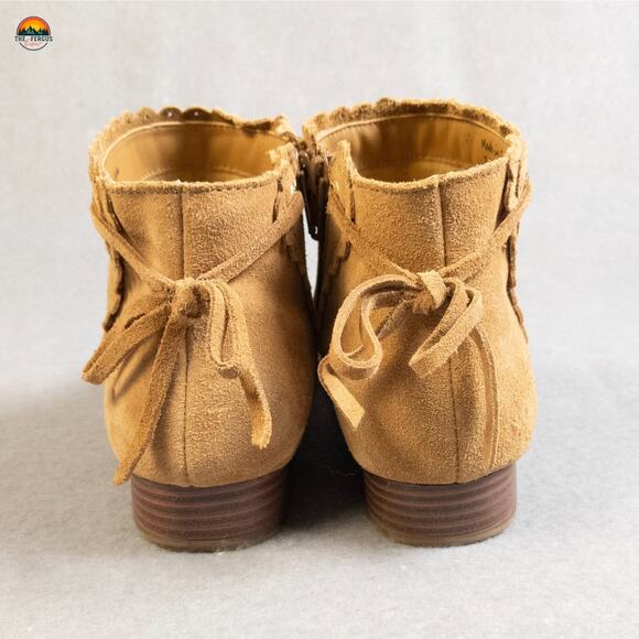 Jack Rogers Ankle Booties Brown Suede Classic Side Zip Cottage Women's Size 7.5M - Picture 6 of 13